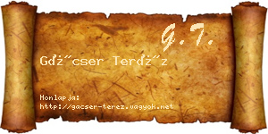 Gácser Teréz névjegykártya