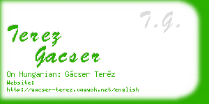 terez gacser business card