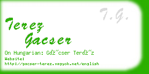 terez gacser business card